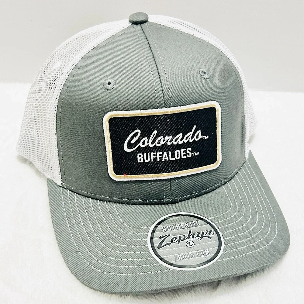 Zephyr Colorado Buffaloes Script Trucker Hat Cap‎ Adjustable Snapback Gray NCAA
